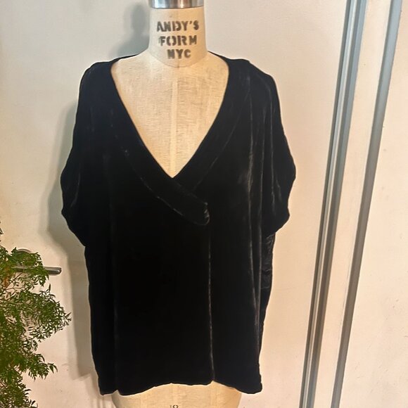 MARCELO BURLON  Leona Velvet Draped Top Size 44 (Medium) - Picture 2 of 9